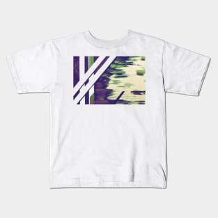 Bamboo grove in purple and green Kids T-Shirt
